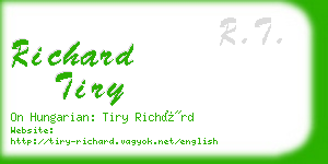 richard tiry business card